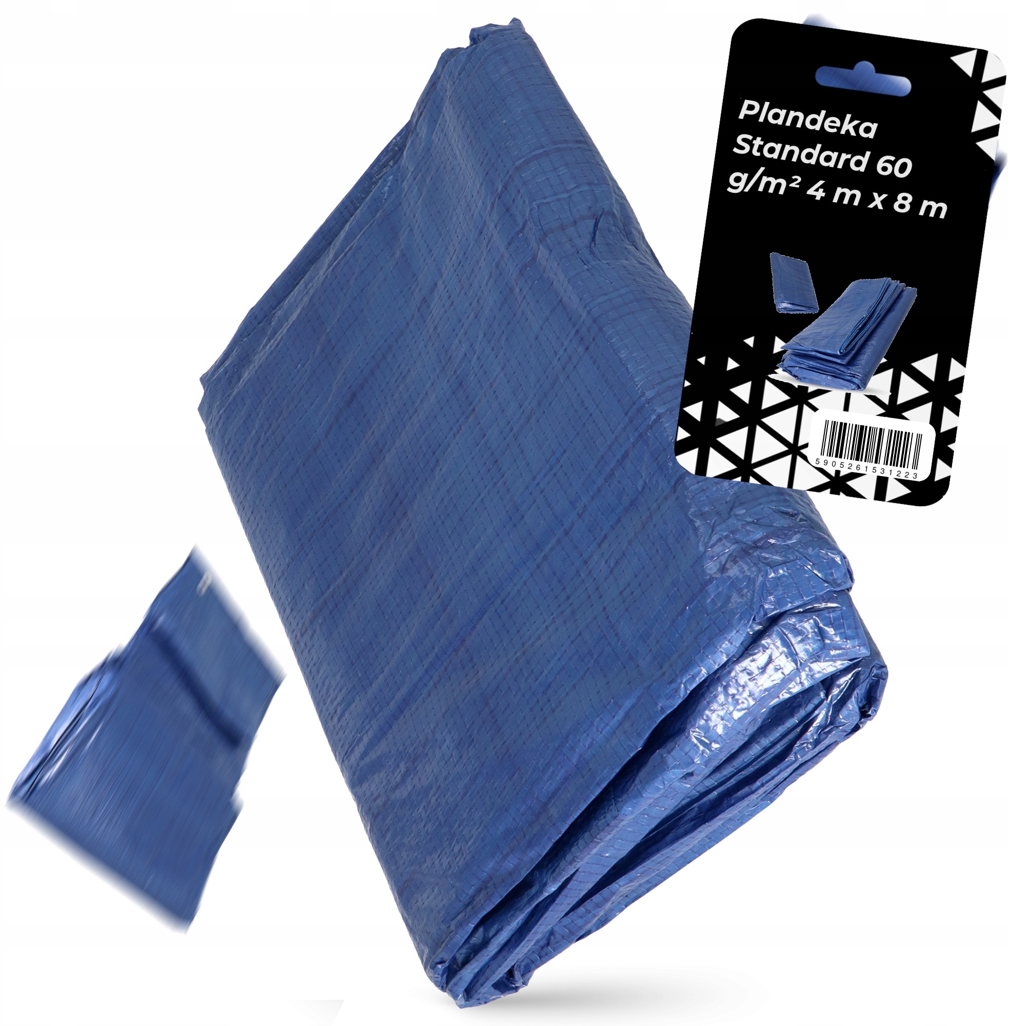 Plachta Standard 50 g/m², 4 m x 8 m, modrá